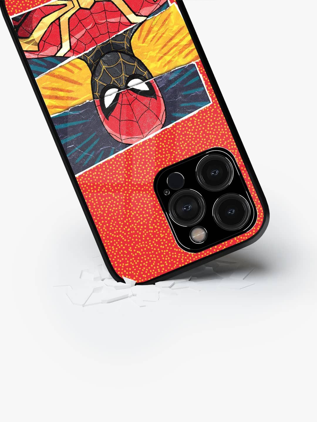 

macmerise Superhero Printed iPhone 15 Pro Back Case Mobile Accessories, Red