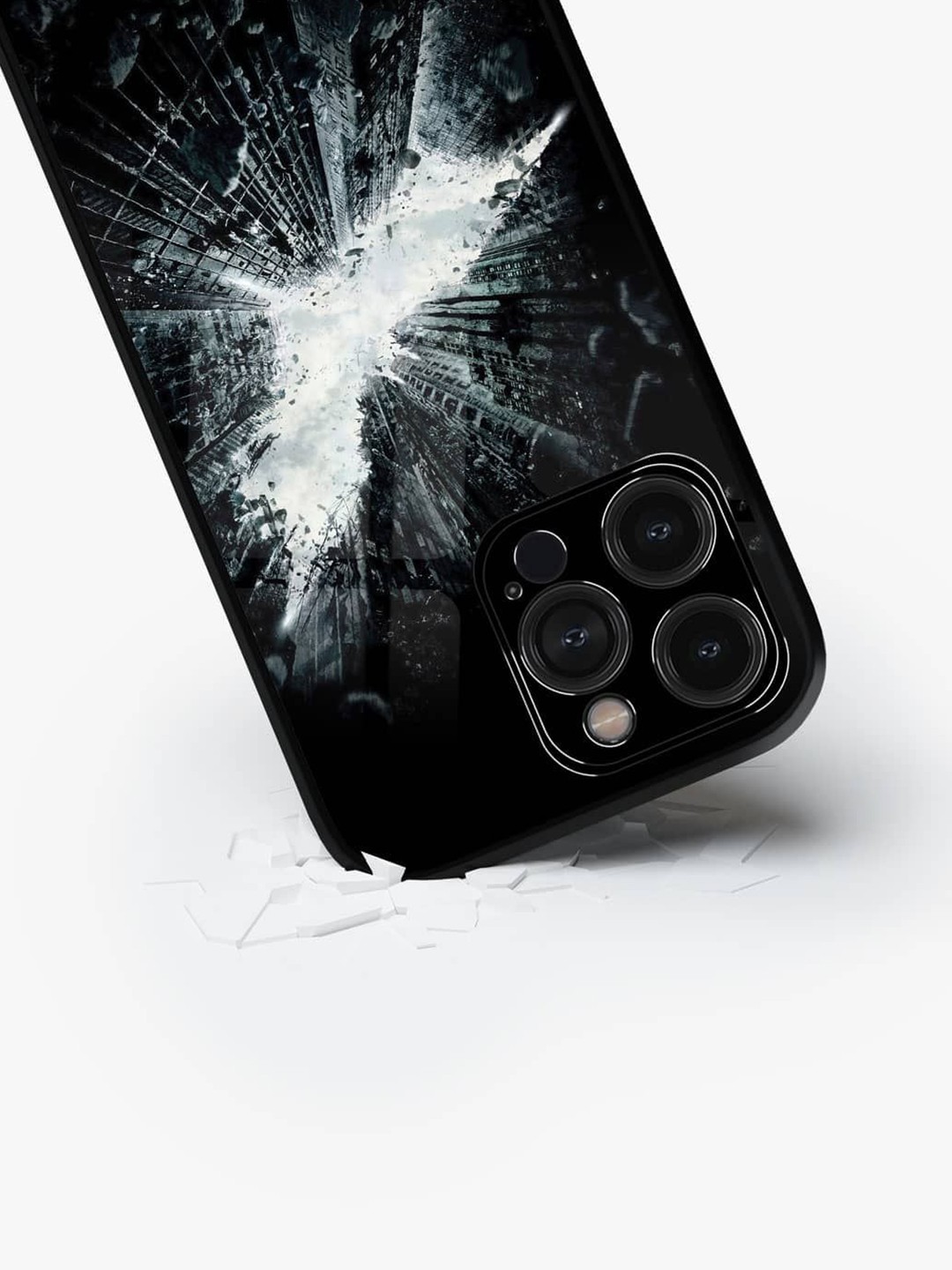 

macmerise Superhero Printed iPhone 15 Pro Max Back Case Mobile Accessories, Black