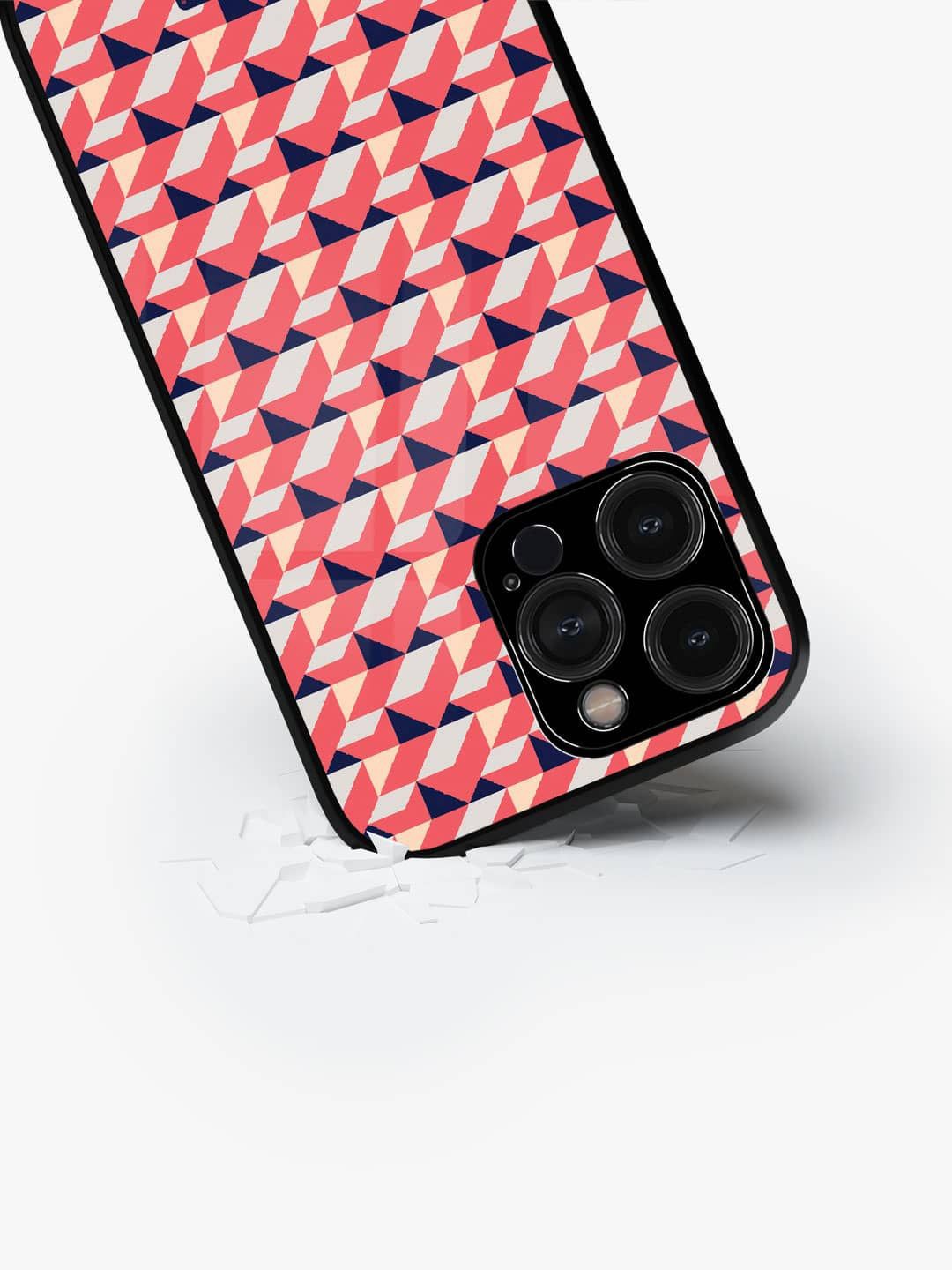 

macmerise Abstract Printed iPhone 15 Pro Max Back Case Mobile Accessories, Pink
