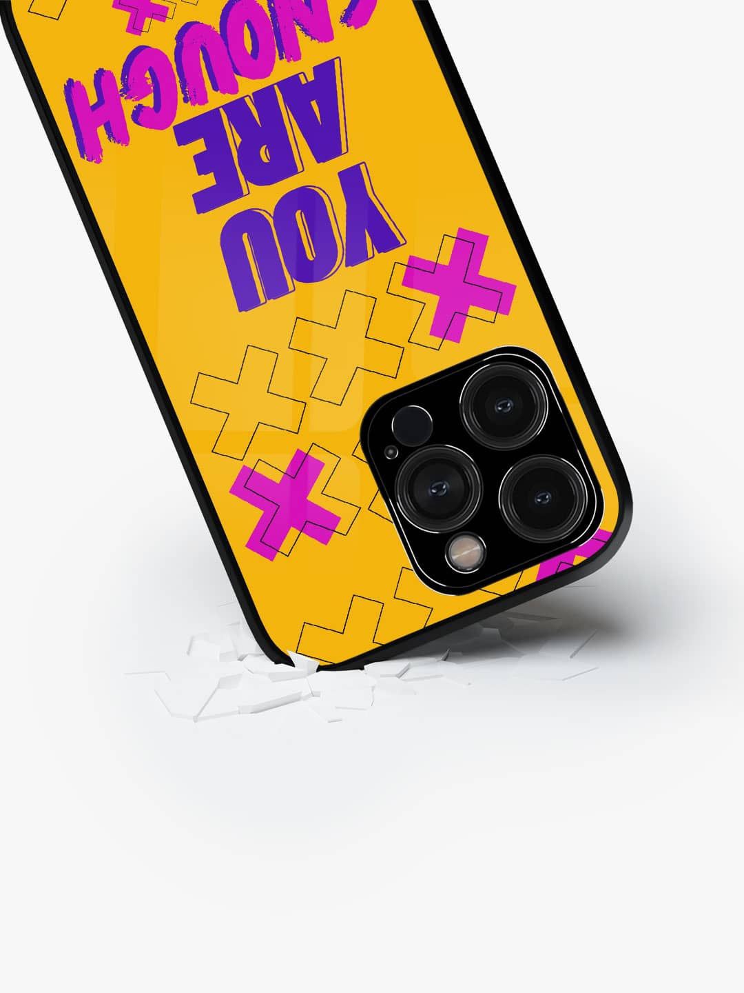 

macmerise Typography Printed iPhone 15 Pro Back Case Mobile Accessories, Yellow