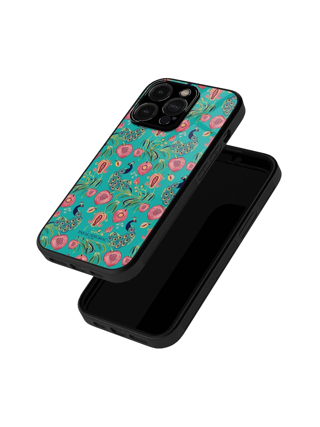 

macmerise Floral Printed iPhone 15 Pro Back Case Mobile Accessories, Green