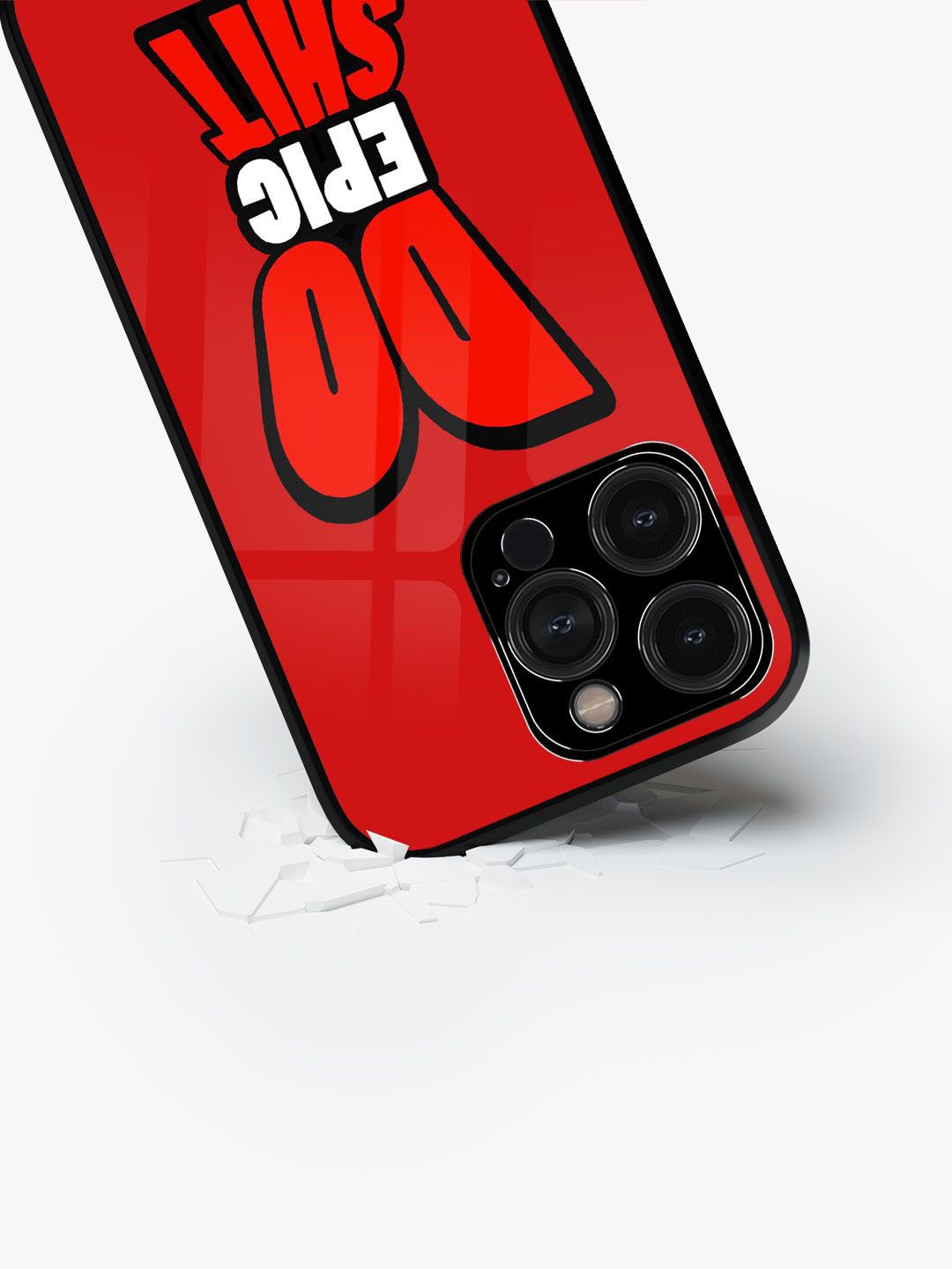 

macmerise Typography Printed iPhone 15 Pro Back Case Mobile Accessories, Red