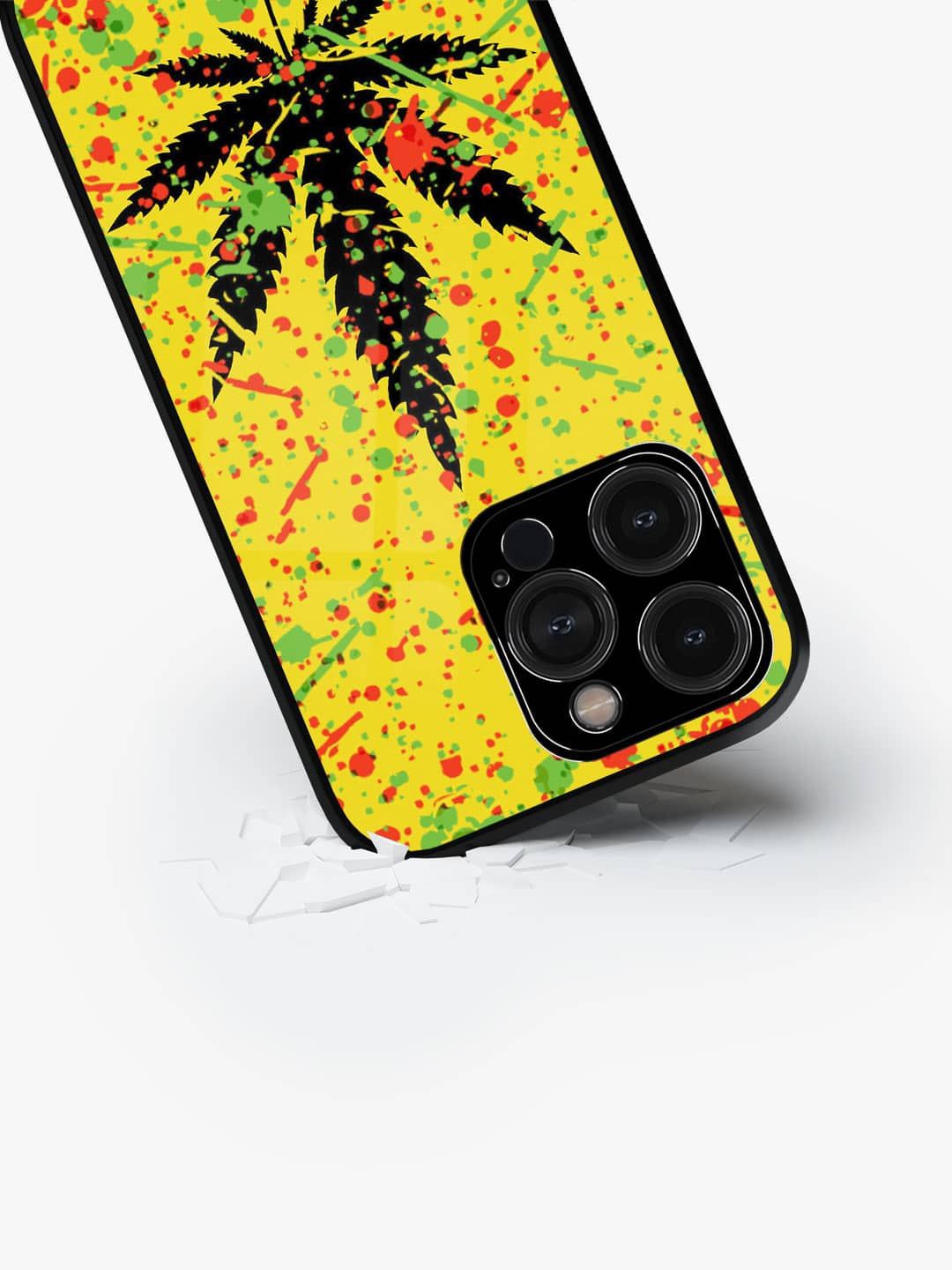 

macmerise Abstract Printed iPhone 15 Pro Back Case Mobile Accessories, Yellow