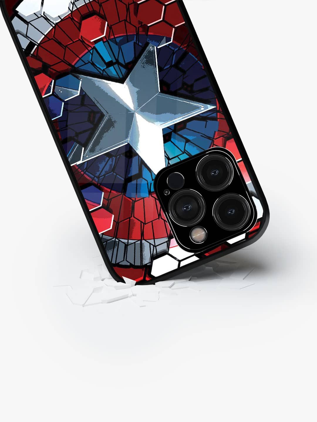 

macmerise Superhero Printed iPhone 15 Pro Back Case Mobile Accessories, Red