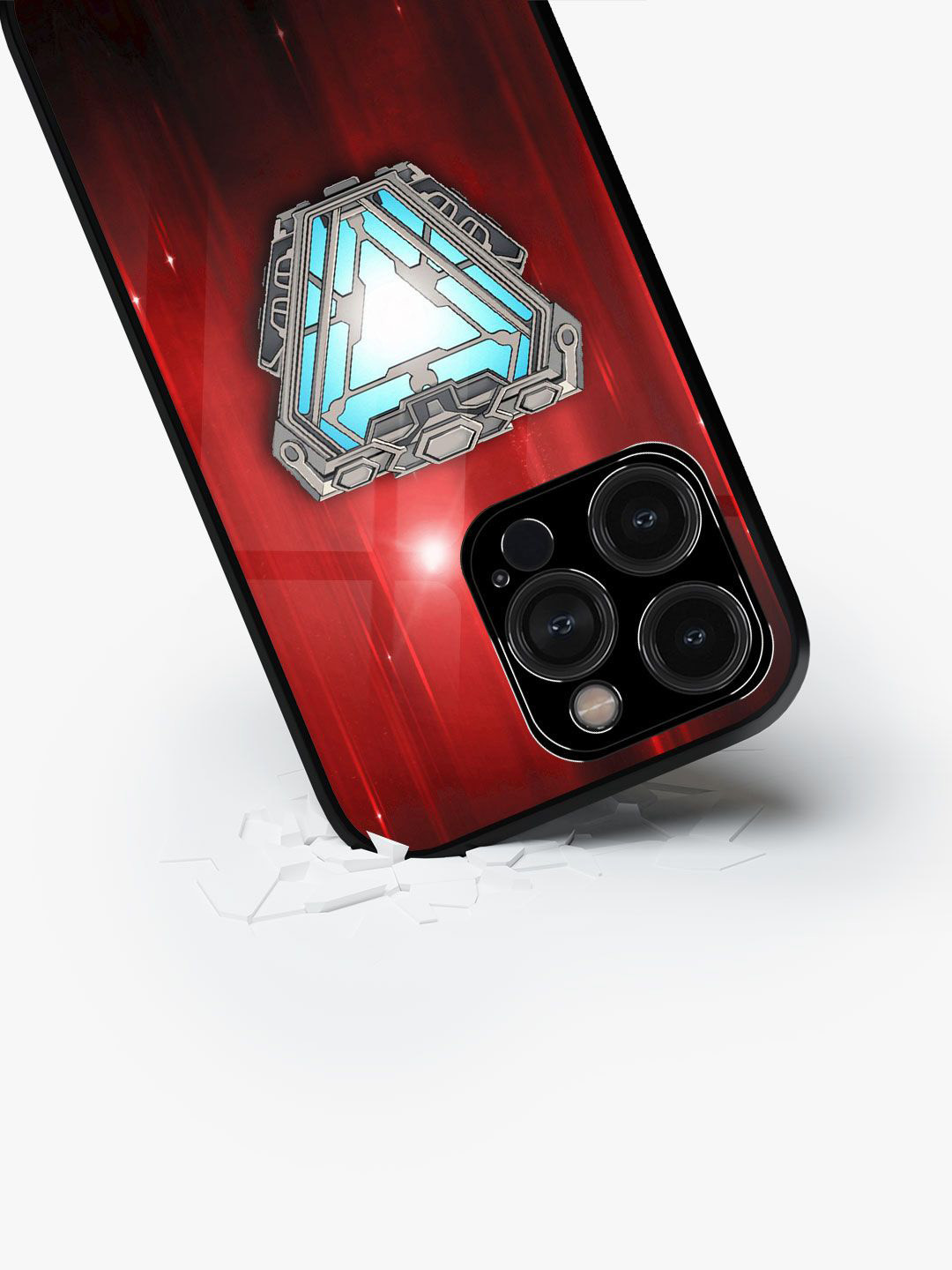 

macmerise Superhero Printed iPhone 15 Pro Back Case Mobile Accessories, Red