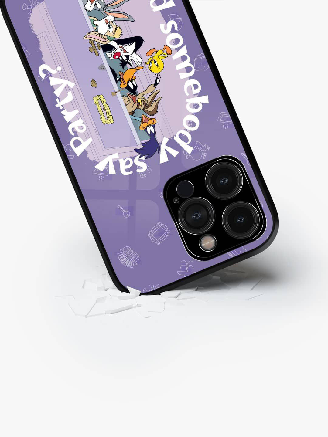 

macmerise Cartoon Characters Printed iPhone 15 Pro Max Back Case Mobile Accessories, Purple