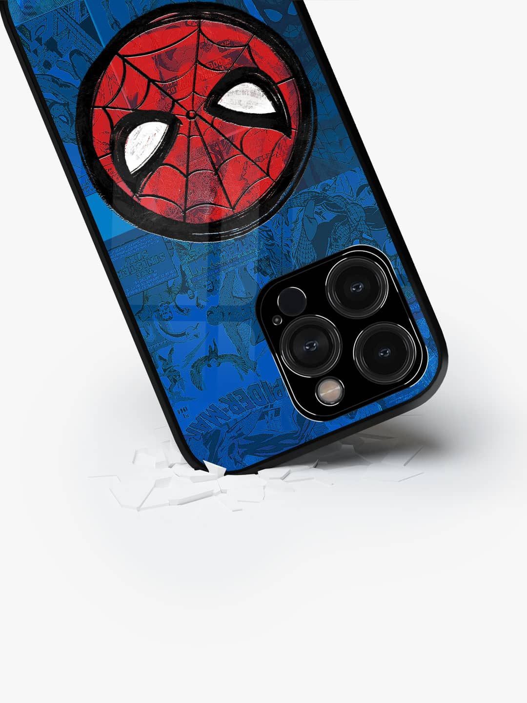 

macmerise Superhero Printed iPhone 15 Pro Back Case Mobile Accessories, Red