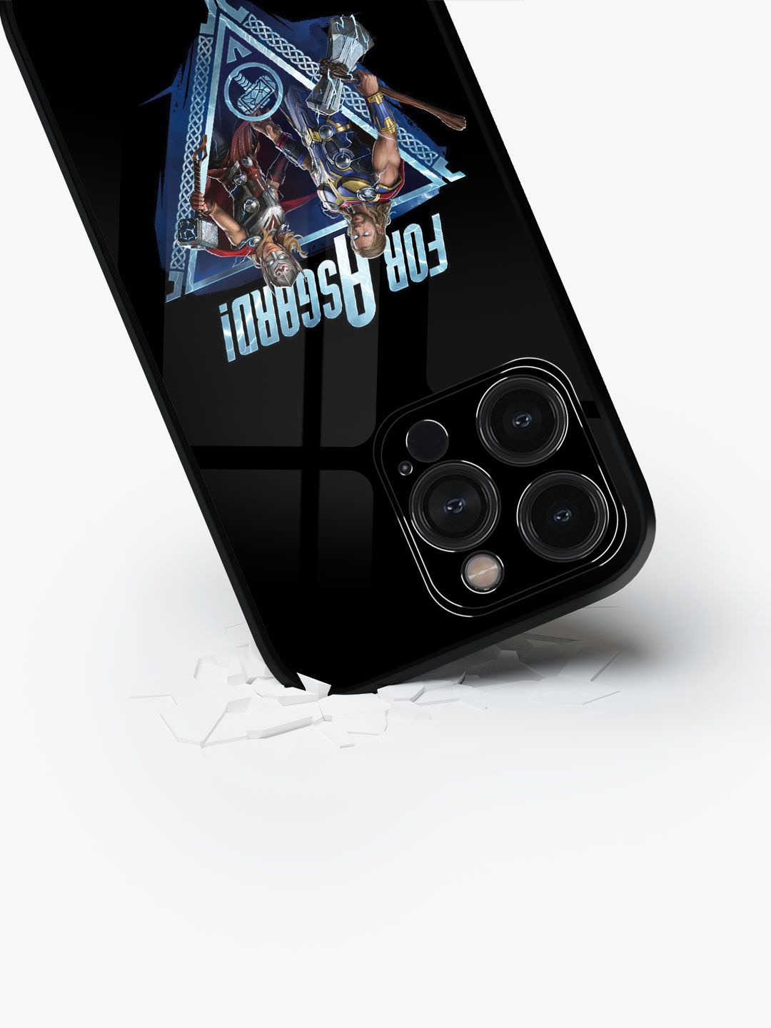 

macmerise Superhero Printed iPhone 15 Pro Back Case Mobile Accessories, Black