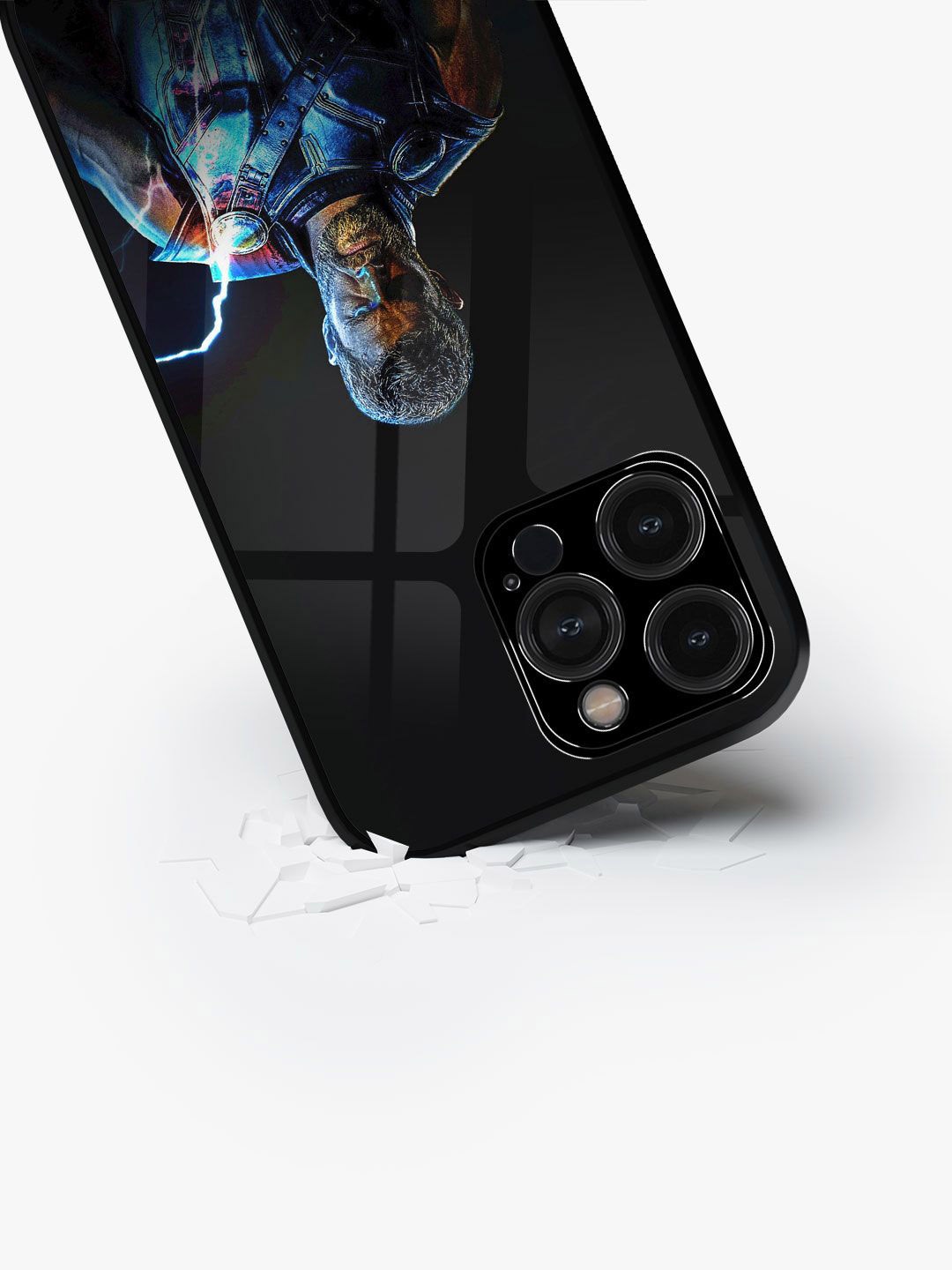 

macmerise Superhero Printed iPhone 15 Pro Max Back Case Mobile Accessories, Black