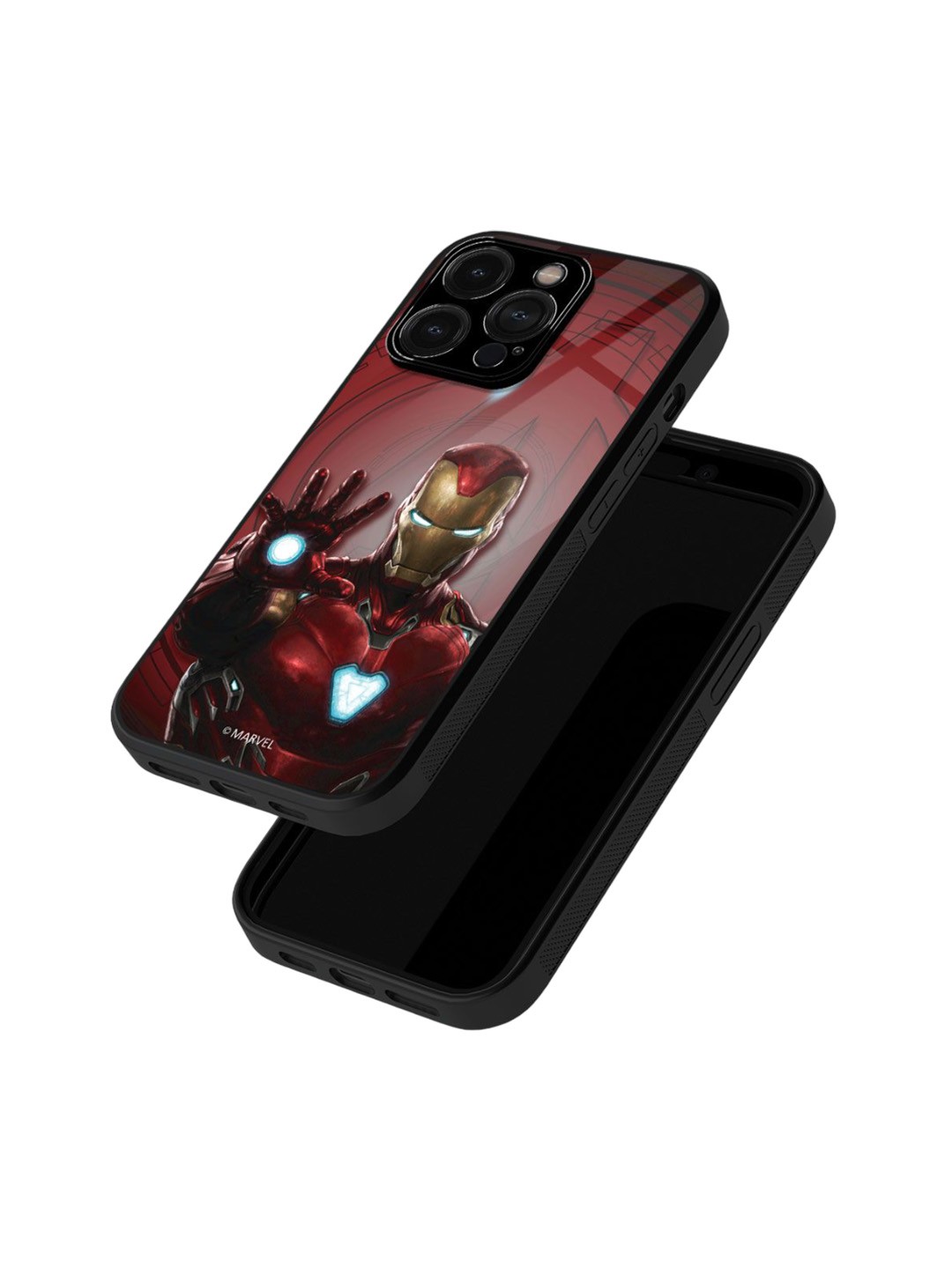 

macmerise Superhero Printed iPhone 15 Pro Back Case Mobile Accessories, Red