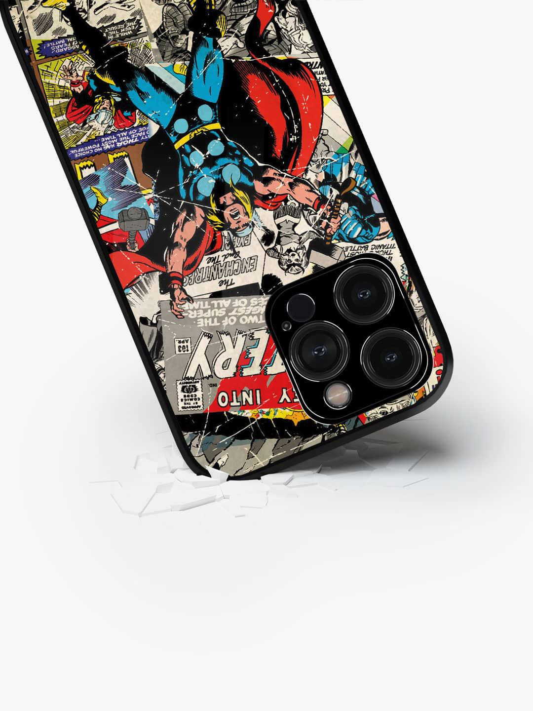 

macmerise Superhero Printed iPhone 15 Pro Max Back Case Mobile Accessories, Blue