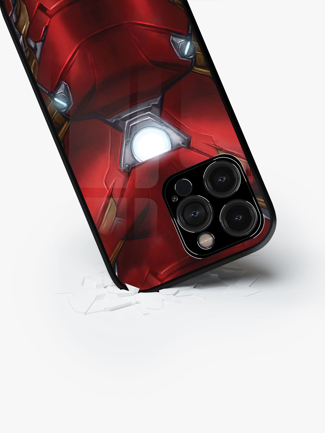 

macmerise Superhero Printed iPhone 15 Pro Max Back Case Mobile Accessories, Red