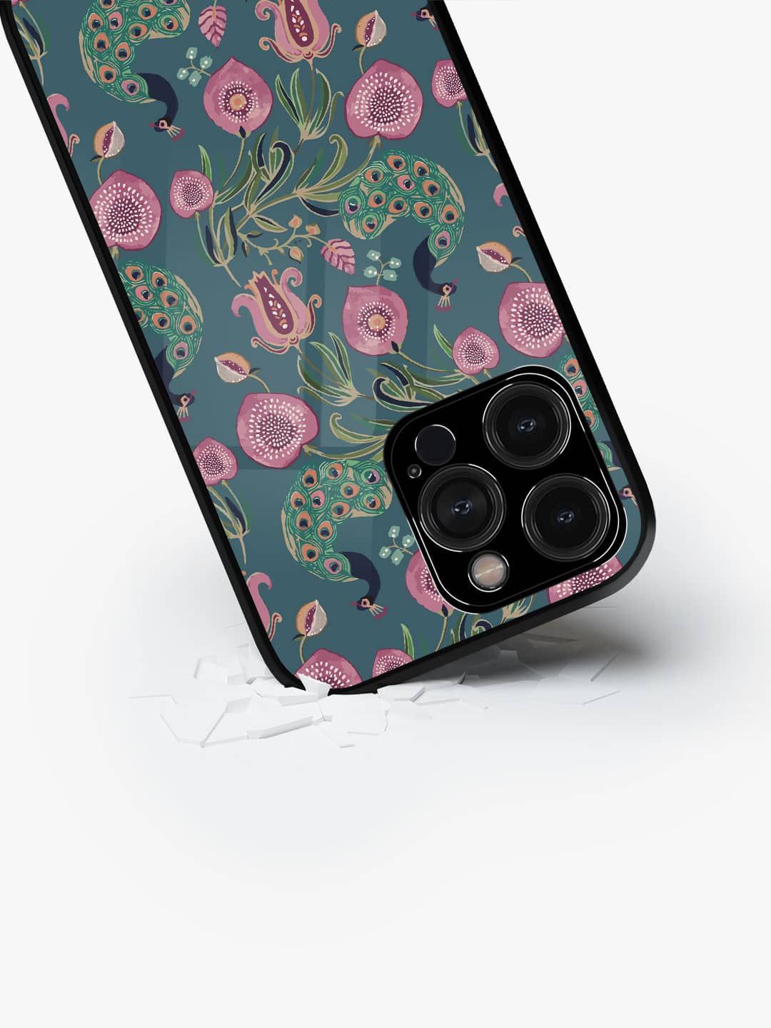 

macmerise Floral Printed iPhone 15 Pro Max Back Case Mobile Accessories, Green