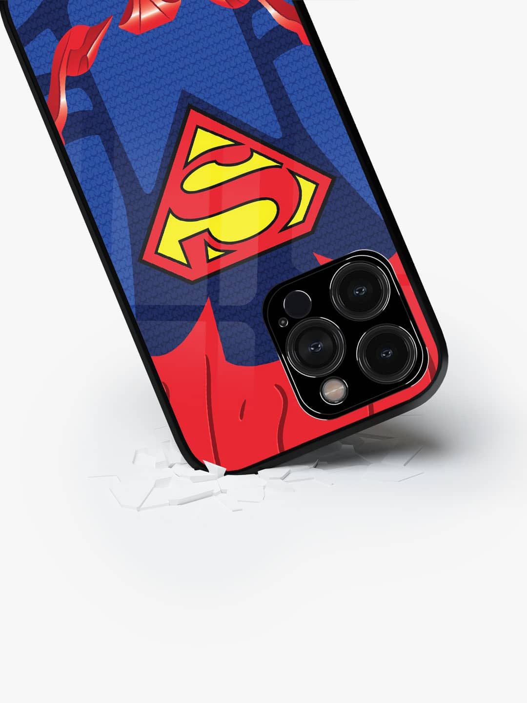 

macmerise Superhero Printed iPhone 15 Pro Max Back Case Mobile Accessories, Red