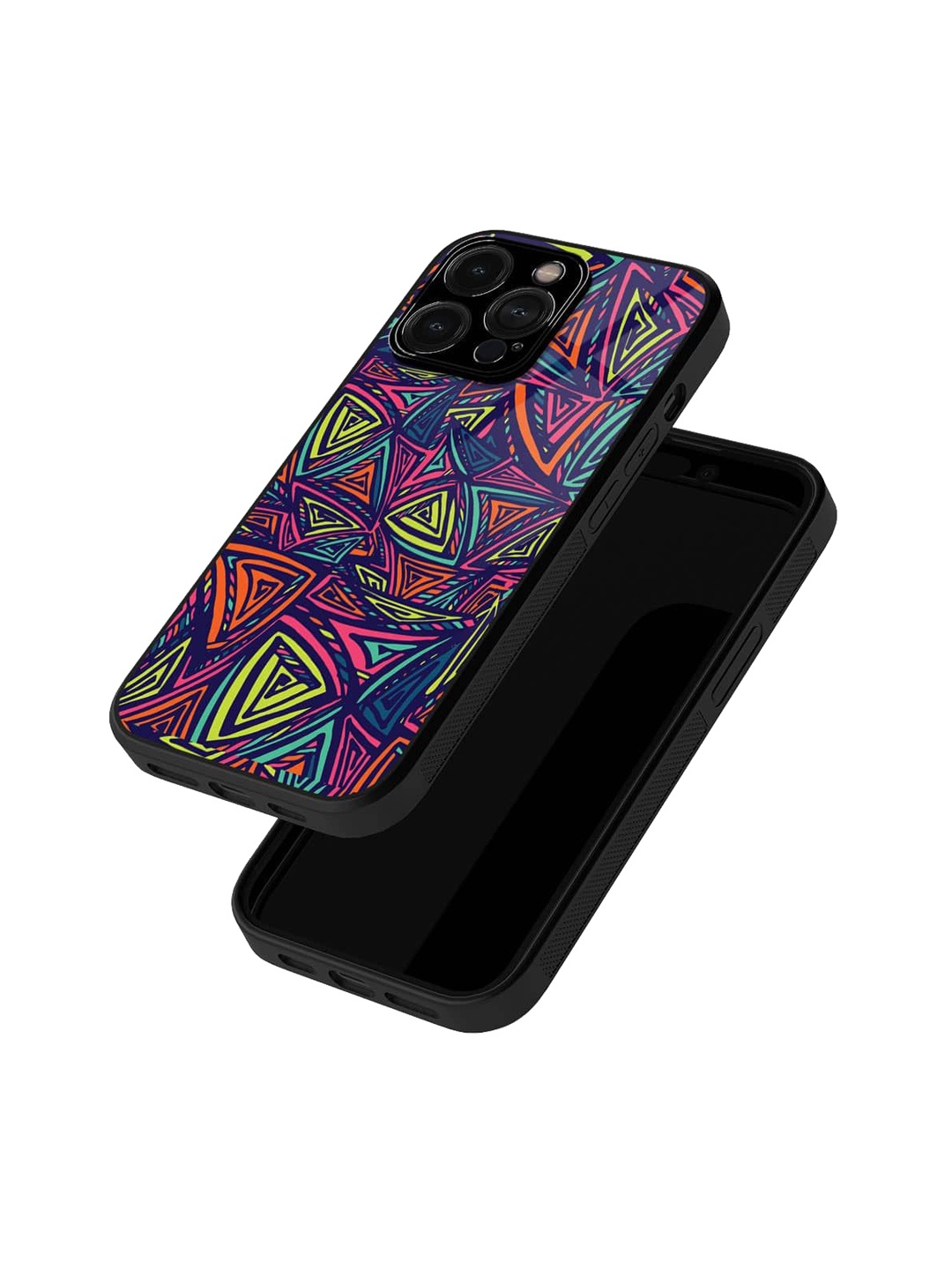 

macmerise Abstract Printed iPhone 15 Pro Max Back Case Mobile Accessories, Pink