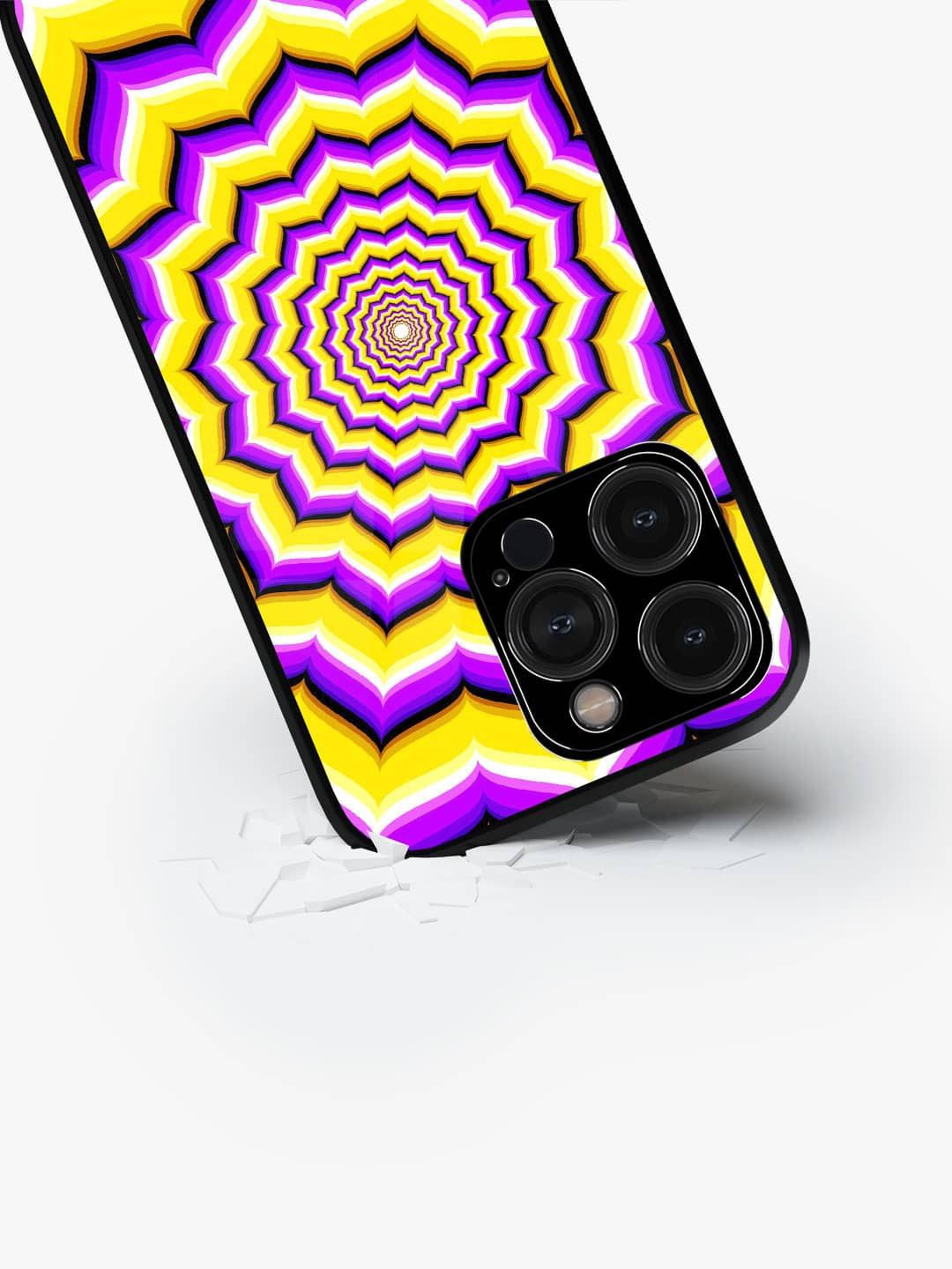 

macmerise Abstract Printed iPhone 15 Pro Back Case Mobile Accessories, Purple