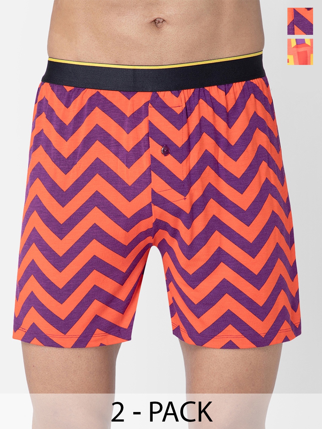 

bummer Pack Of 2 Printed Boxers BOCHBR02S, Purple