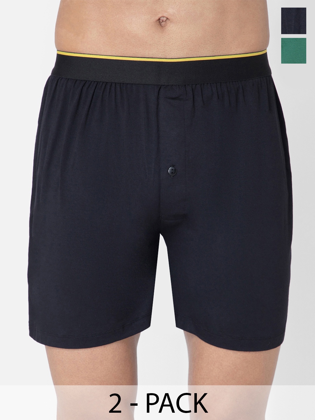

bummer Pack Of 2 Mid Rise Boxers BONXPA02L, Black
