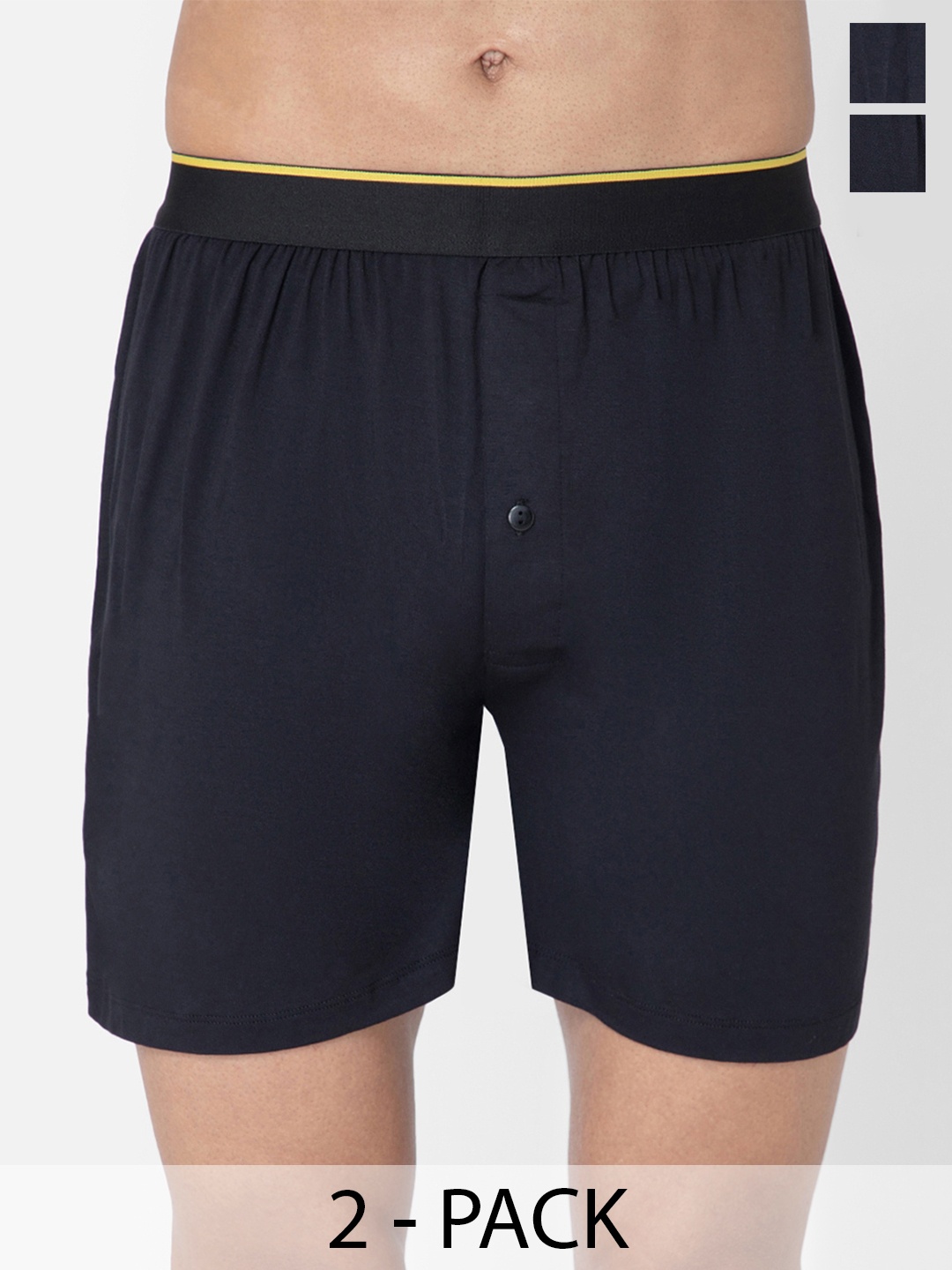 

bummer Pack Of 2 Mid Rise Boxers BONXNX02L, Black
