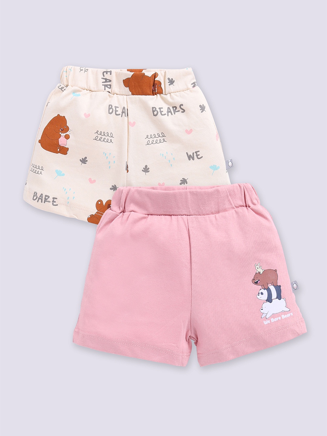 

YK X Tinyo Infants Boys Set of 2 Printed Pure Cotton Shorts, Assorted