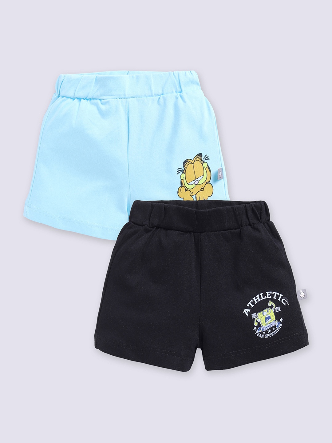 

YK X Tinyo Infants Boys Set of 2 Printed Pure Cotton Shorts, Assorted