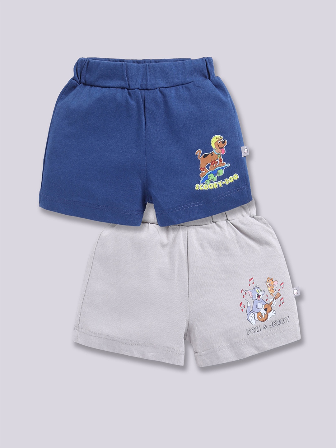 

YK X Tinyo Infants Boys Set of 2 Printed Pure Cotton Shorts, Assorted
