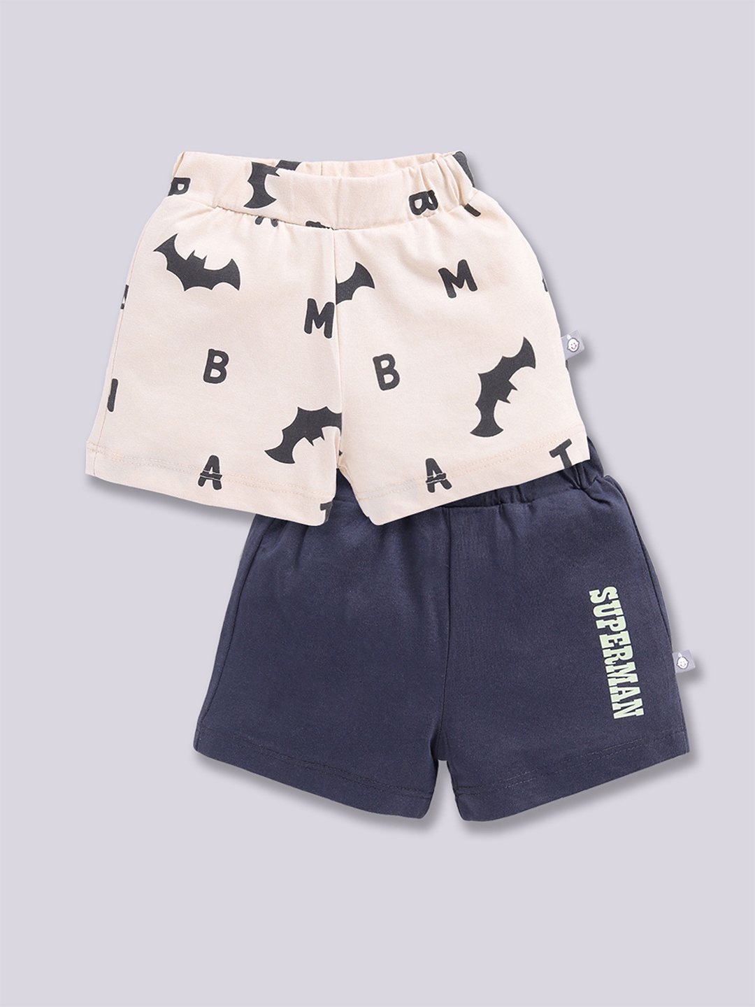 

YK X Tinyo Infants Boys Set of 2 Printed Pure Cotton Shorts, Assorted