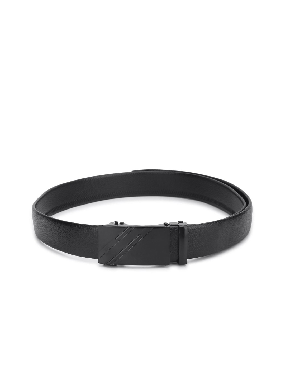 

ZEVORA Men Wide Solid Leather Belt, Black