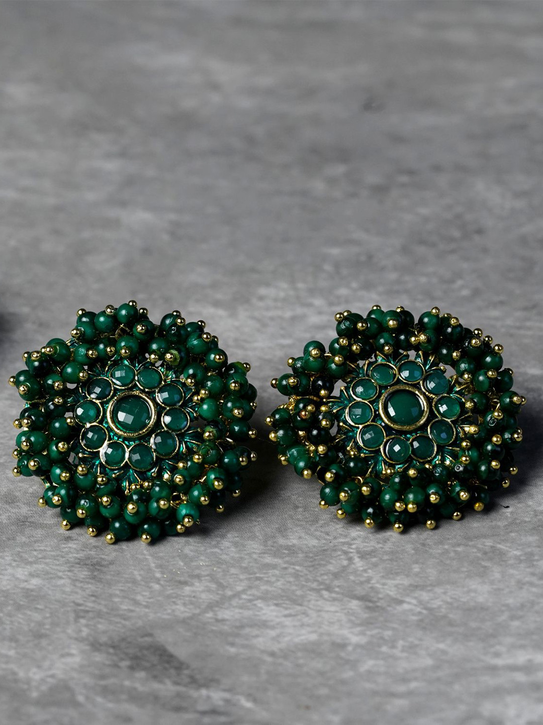 

Zoey Contemporary Studs Earrings, Green
