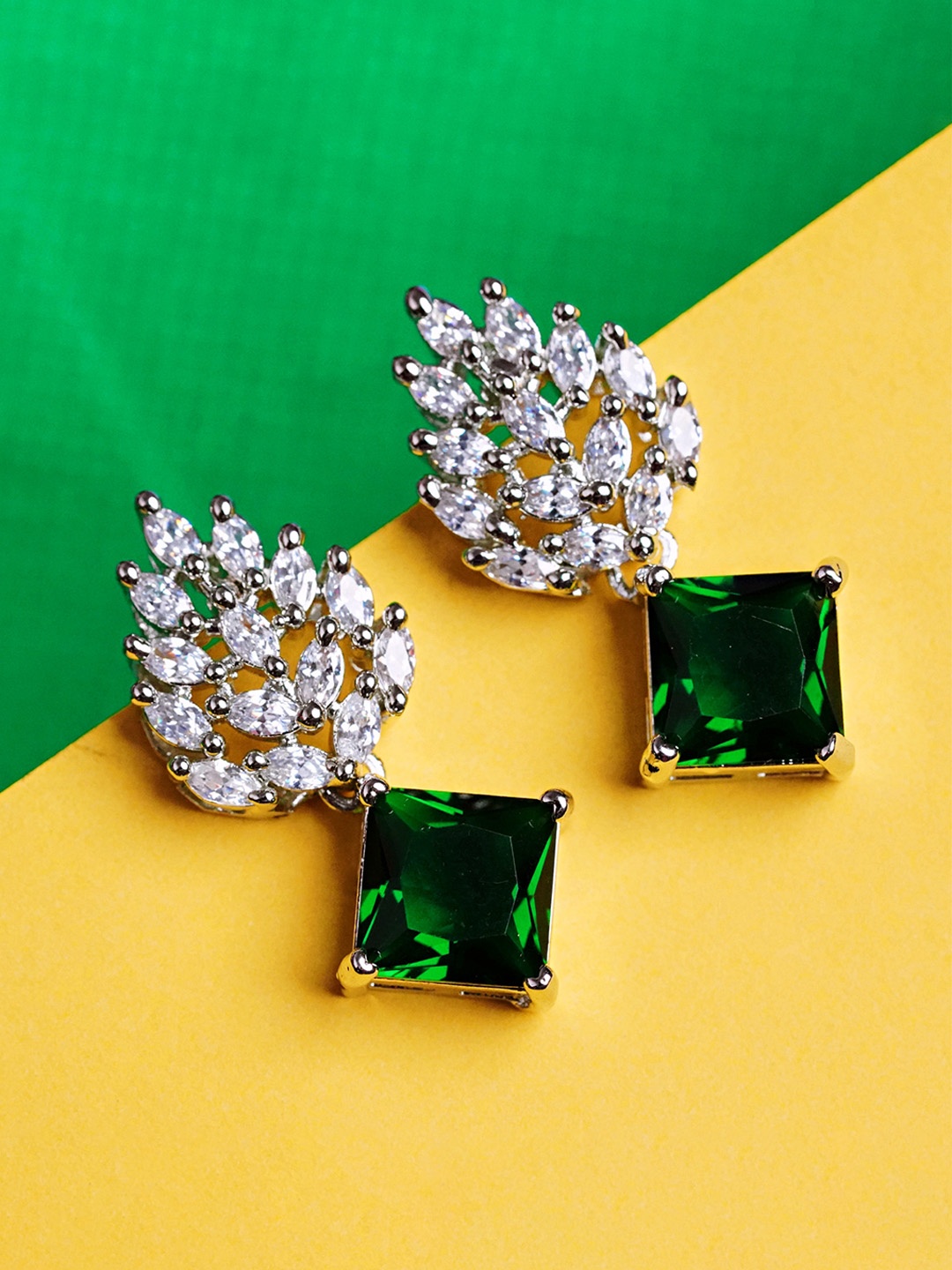 

Zoey Silver Plated Cubic Zirconia Drop Earrings