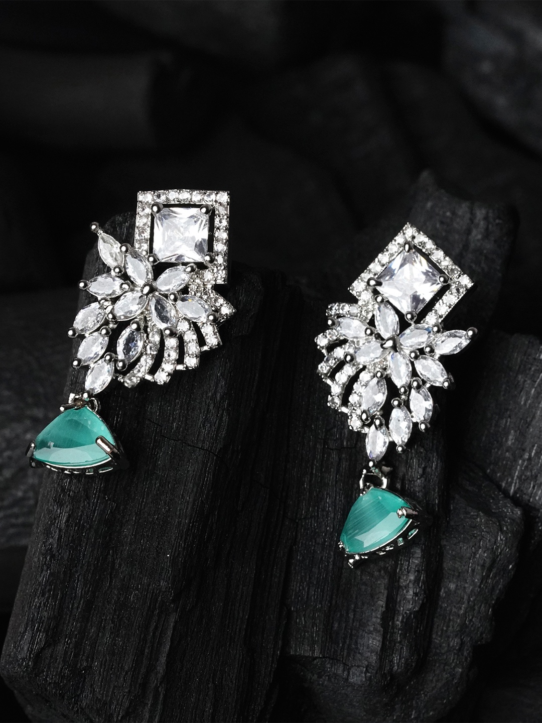 

Zoey Silver Plated Cubic Zirconia Drop Earrings
