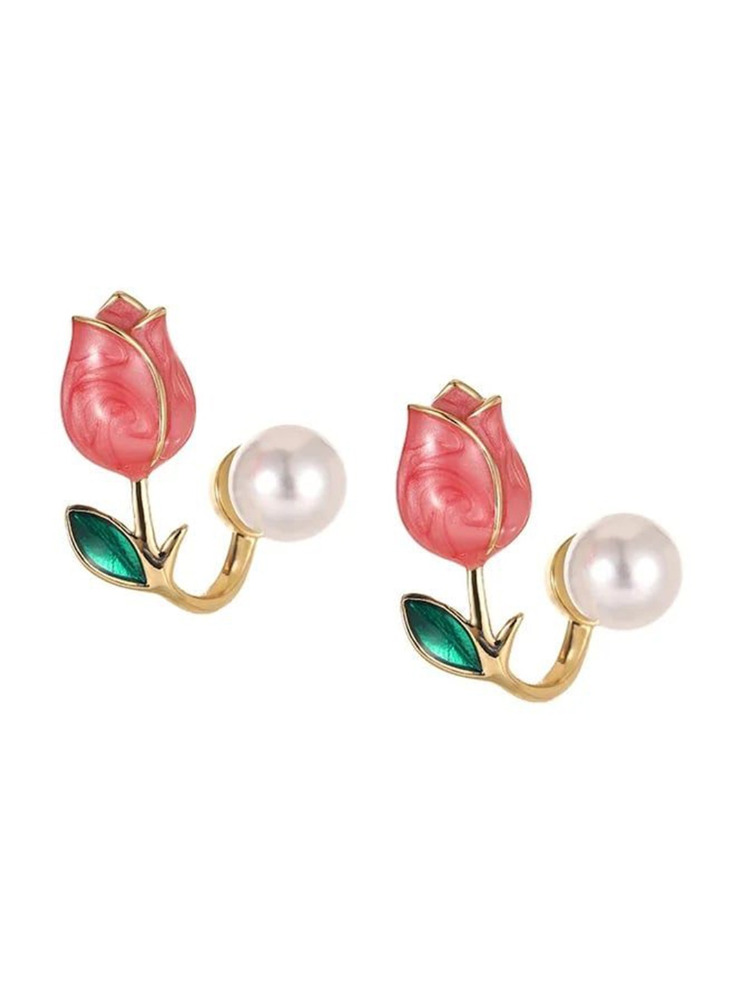 

Zoey Gold-Plated Pearls Beaded Floral Studs Earrings