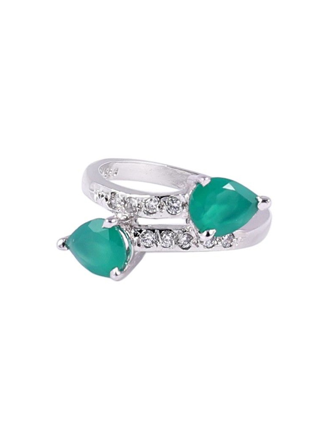 

Exotic India Green Onyx Gemstone Sterling Silver Ring