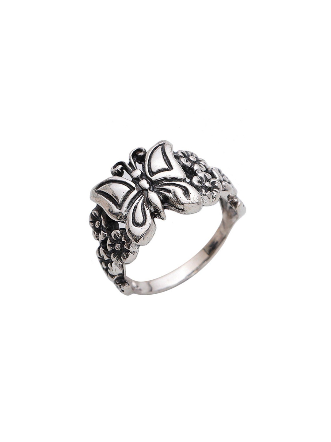 

Exotic India Sterling Silver Butterfly Ring