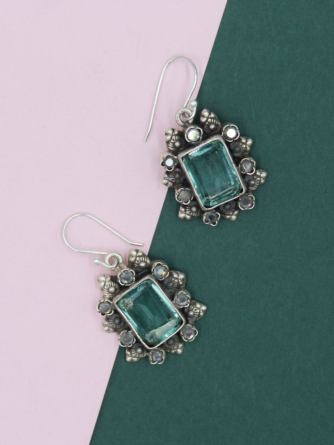 

SANGEETA BOOCHRA 925 Sterlilng Silver Quartz Drop Earrings