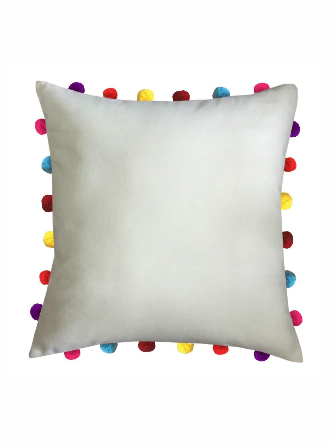 

Lushomes Off White & Yellow Square Cotton Cushion Covers