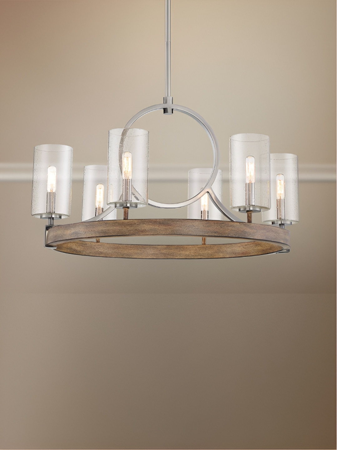 

The Art House Brown & Transparent Aluminium Cylinder Ceiling Lamp