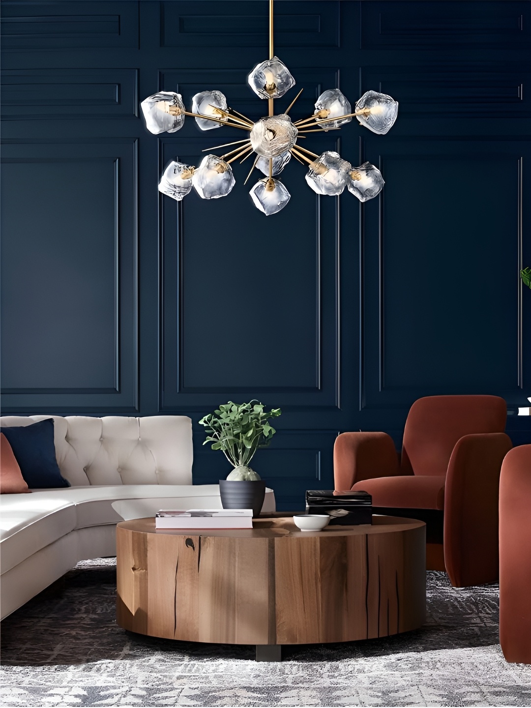 

The Art House Gold-Toned & Transparent Contemporary Ceiling Lamp