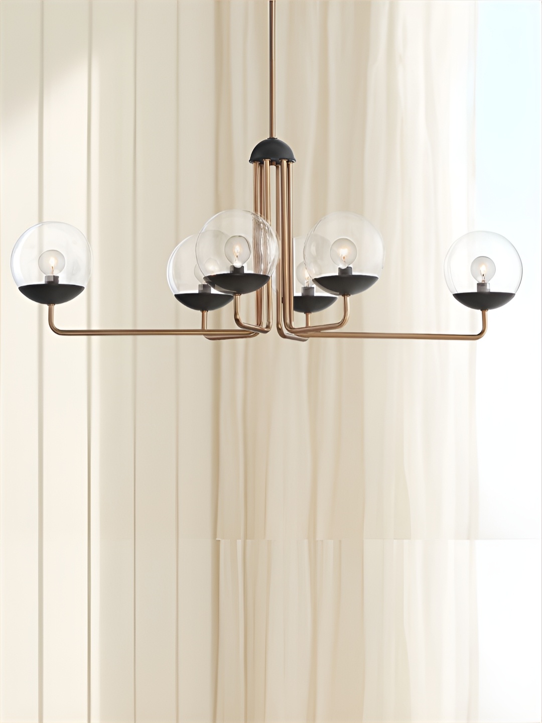 

The Art House Gold-Toned & Transparent Textured Contemporary Ceiling Lamp