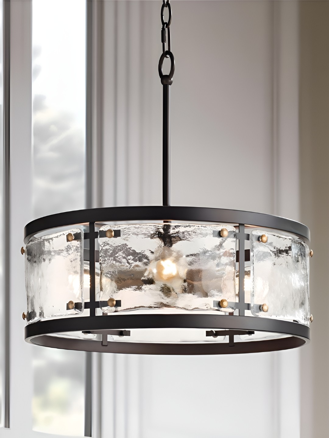 

The Art House Black & Transparent Textured Aluminium Contemporary Ceiling Lamp