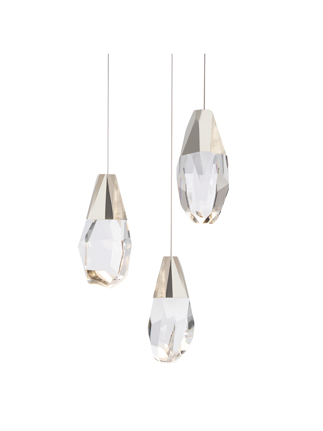 

The Art House Transparent Textured Aluminium Abstract Shaped Ceiling Lamp