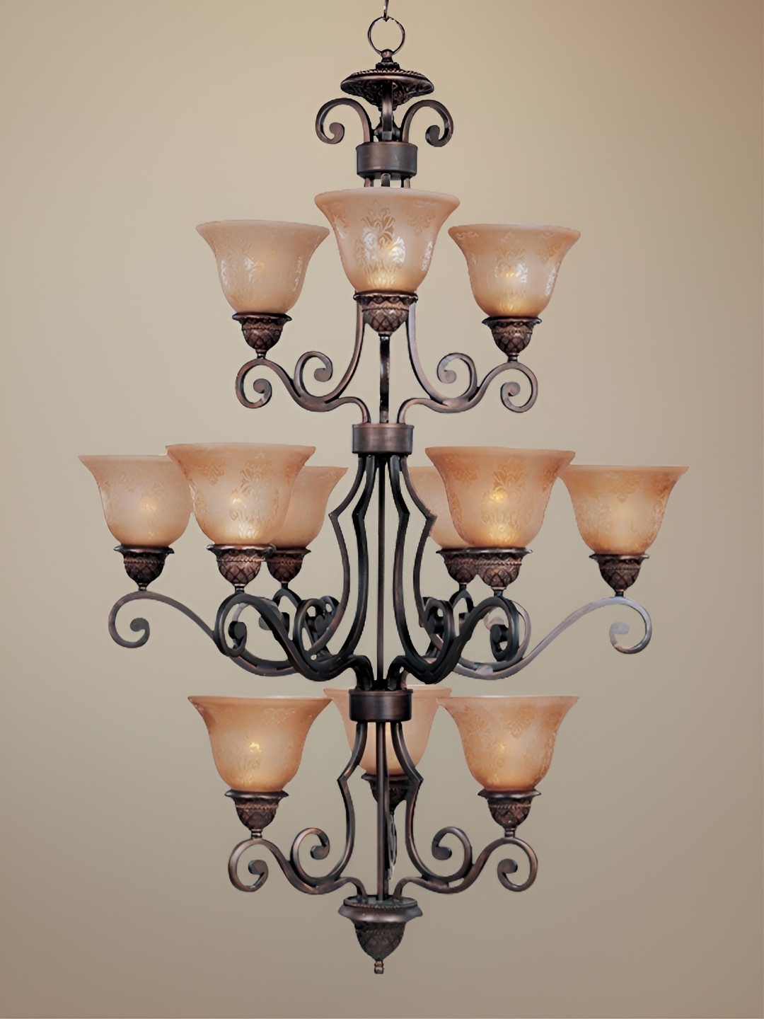 

The Art House Black & Brown Textured Abstract Shaped Contemporary Aluminium Ceiling Lamp