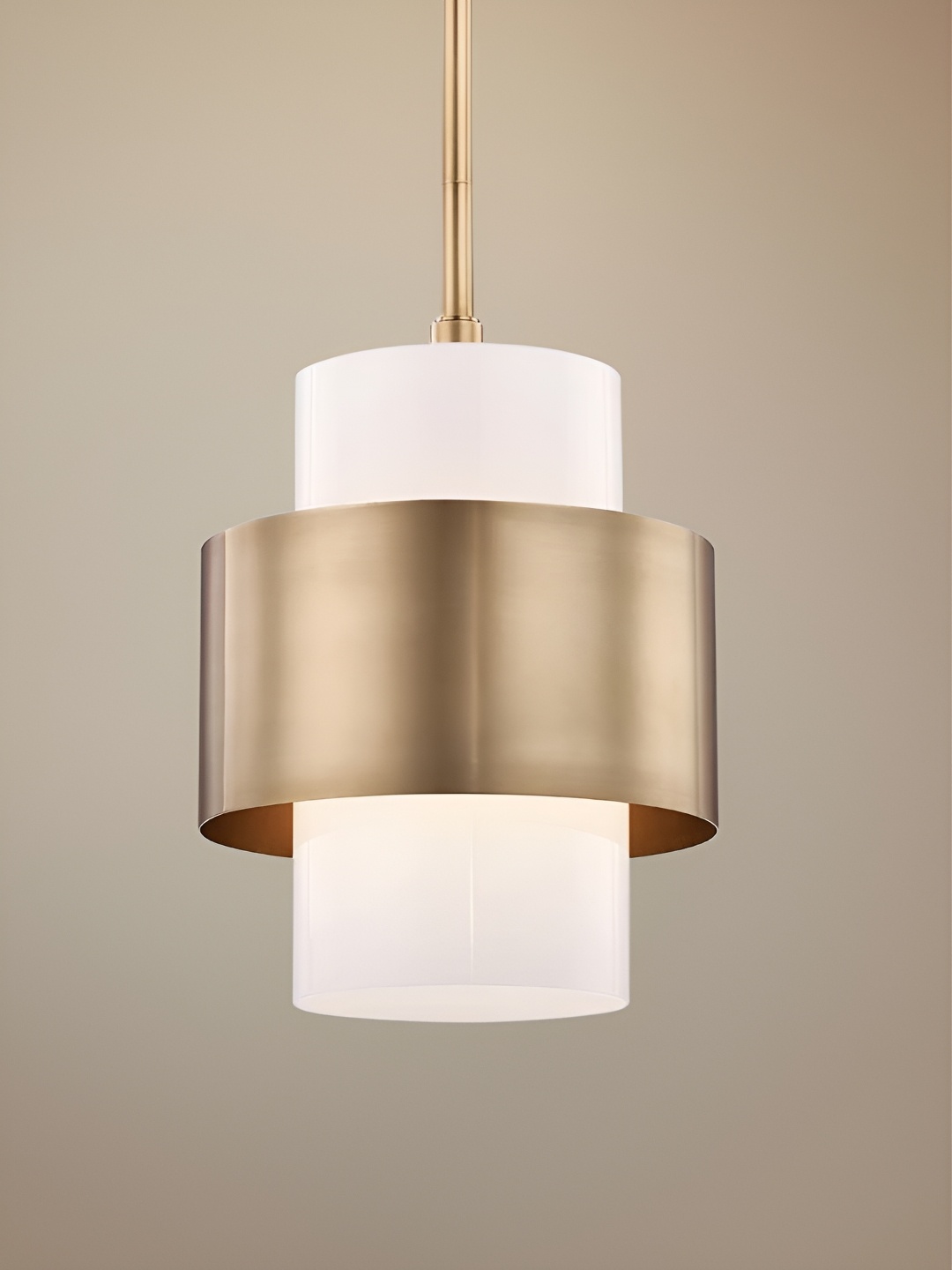 

The Art House White & Gold-Toned Textured Aluminium Pendant Ceiling Lamp