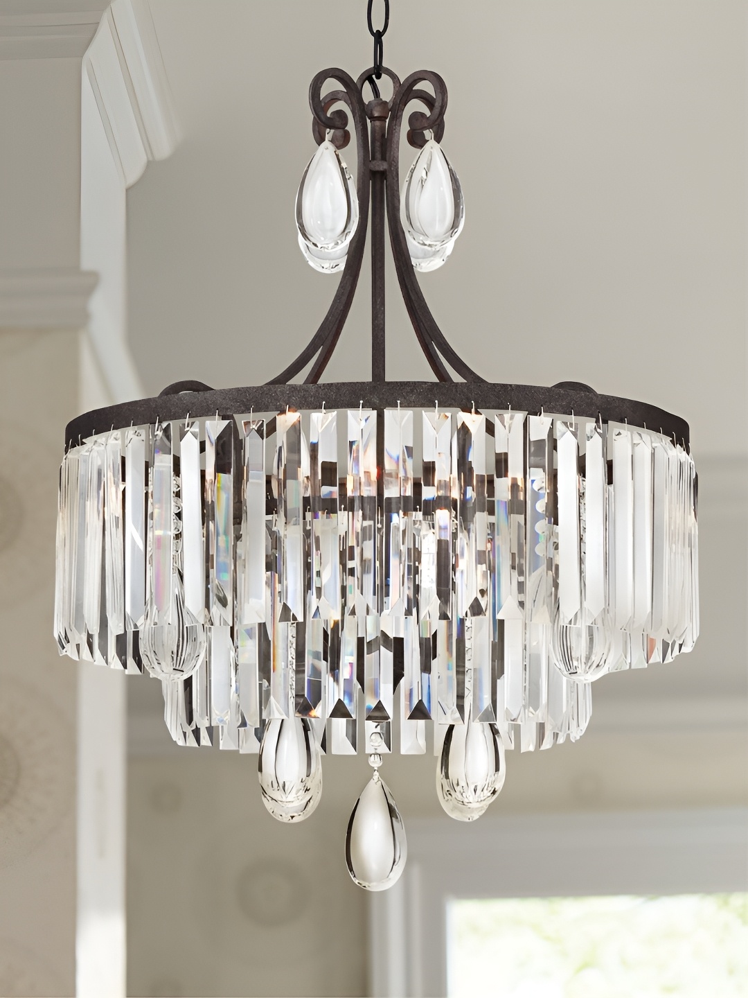 

The Art House Black Textured Abstract Shaped Contemporary Aluminium Ceiling Lamp