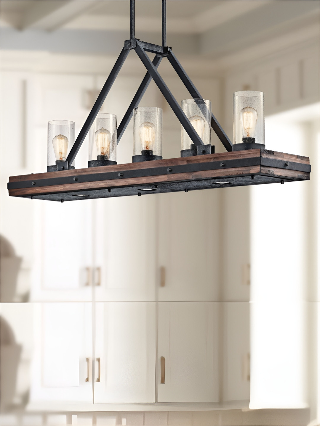 

The Art House Black & Brown Textured Abstract Shaped Contemporary Aluminium Ceiling Lamp