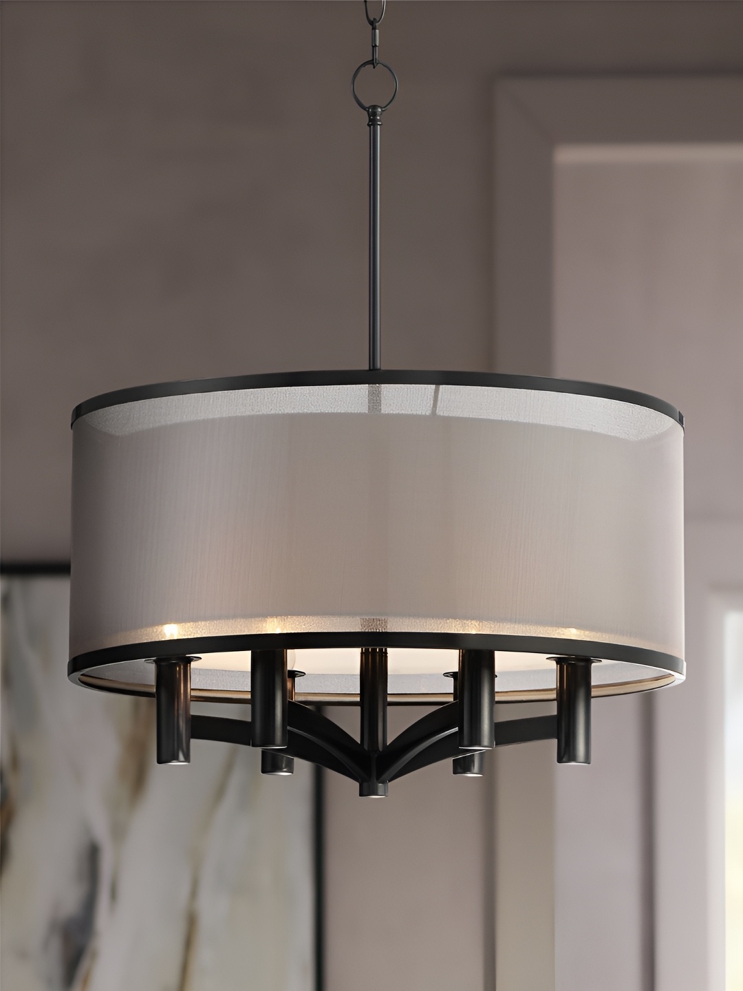 

The Art House Black & Grey Textured Aluminium Ceiling Lamp