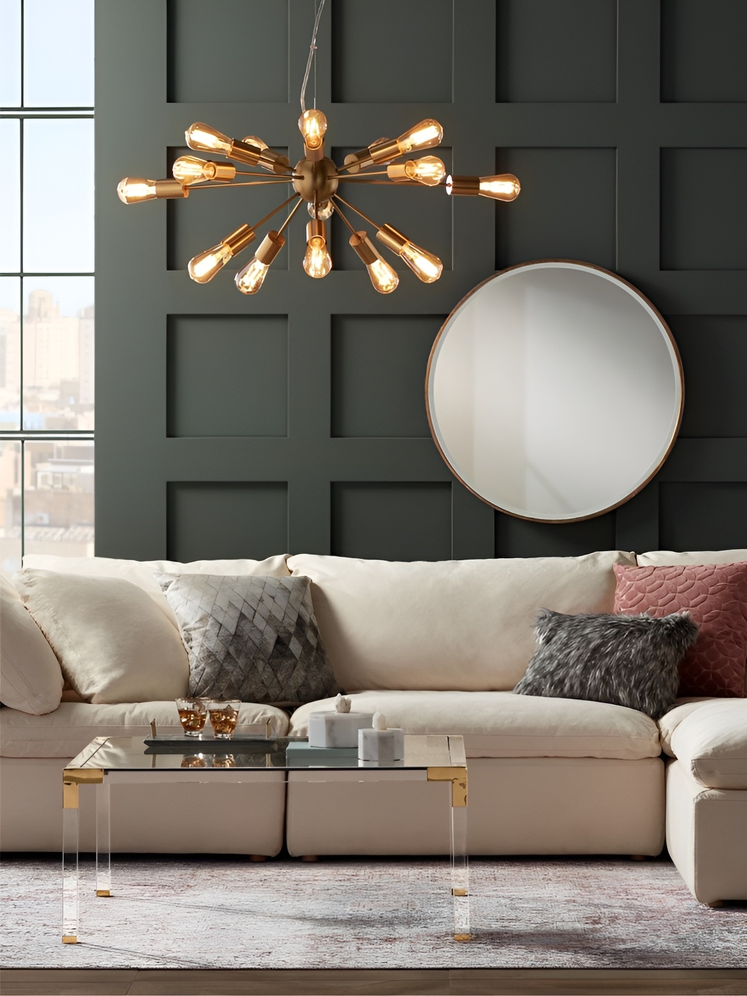 

The Art House Gold-Toned & Transparent Aluminium Ceiling Lamp