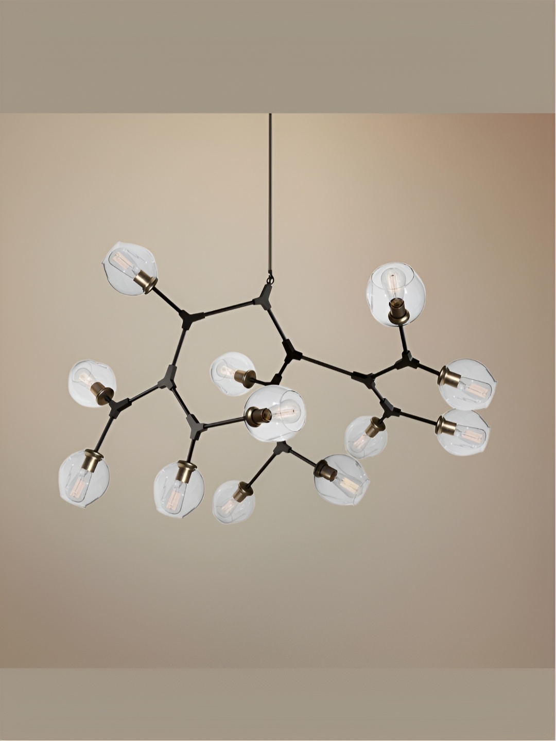

The Art House Black & Transparent Textured Aluminium Ceiling Lamp