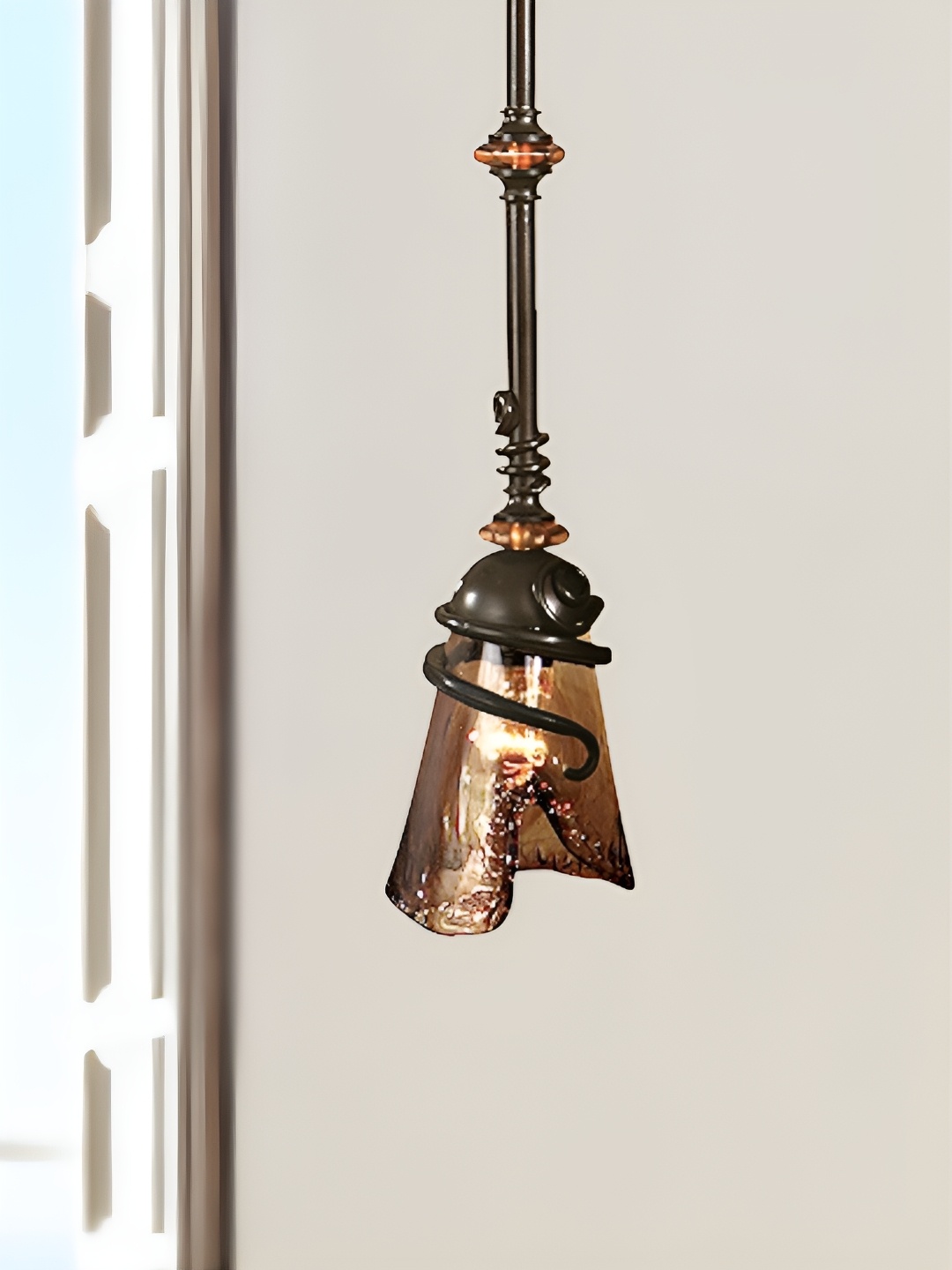 

The Art House Black & Brown Textured Aluminium Contemporary Ceiling Lamp