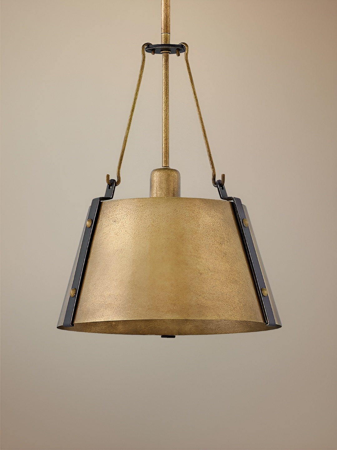 

The Art House Black & Gold-Toned Textured Aluminium Contemporary Ceiling Lamp